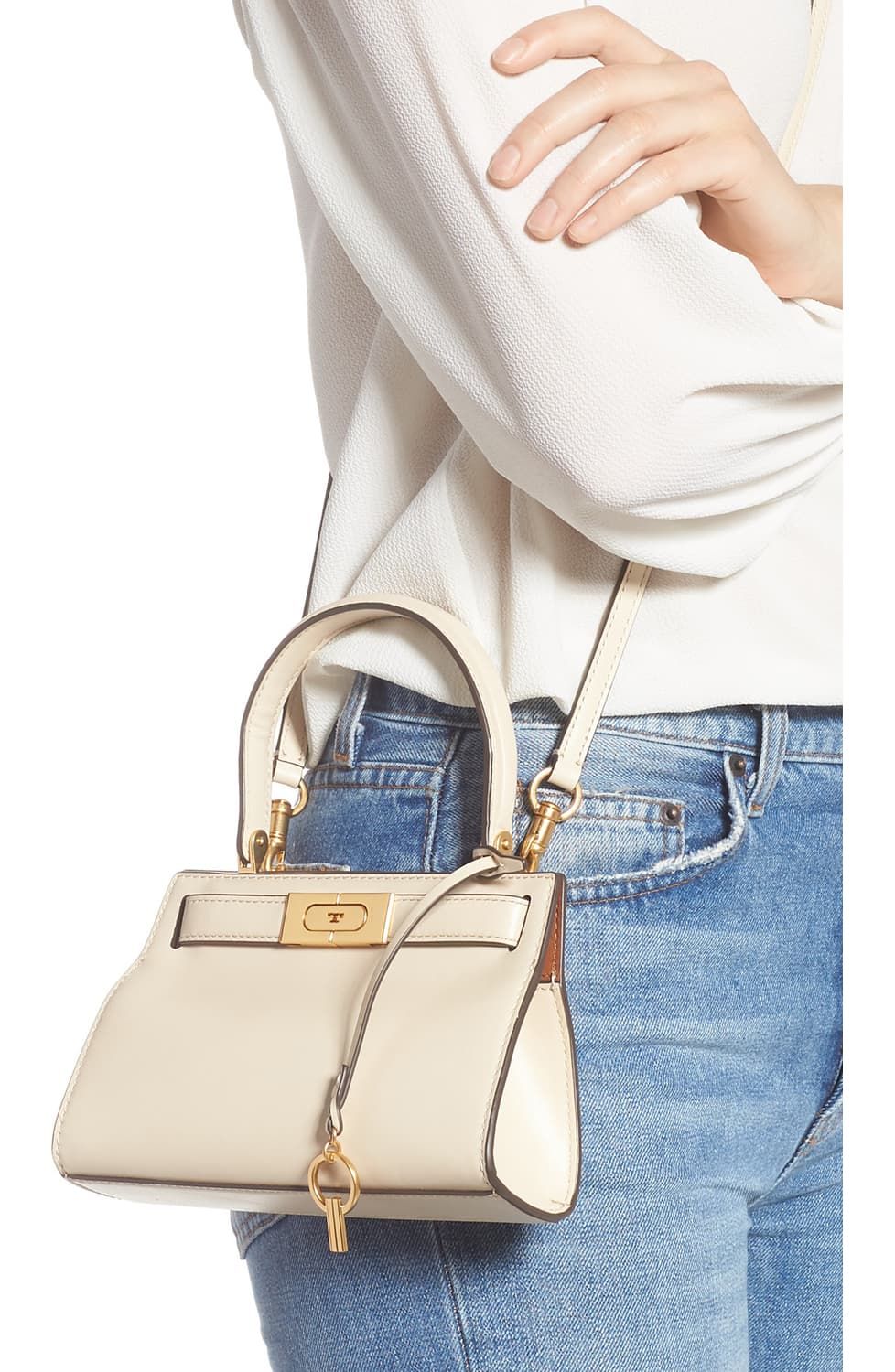 Tory Burch Lee Radziwill Petite Bag Cream