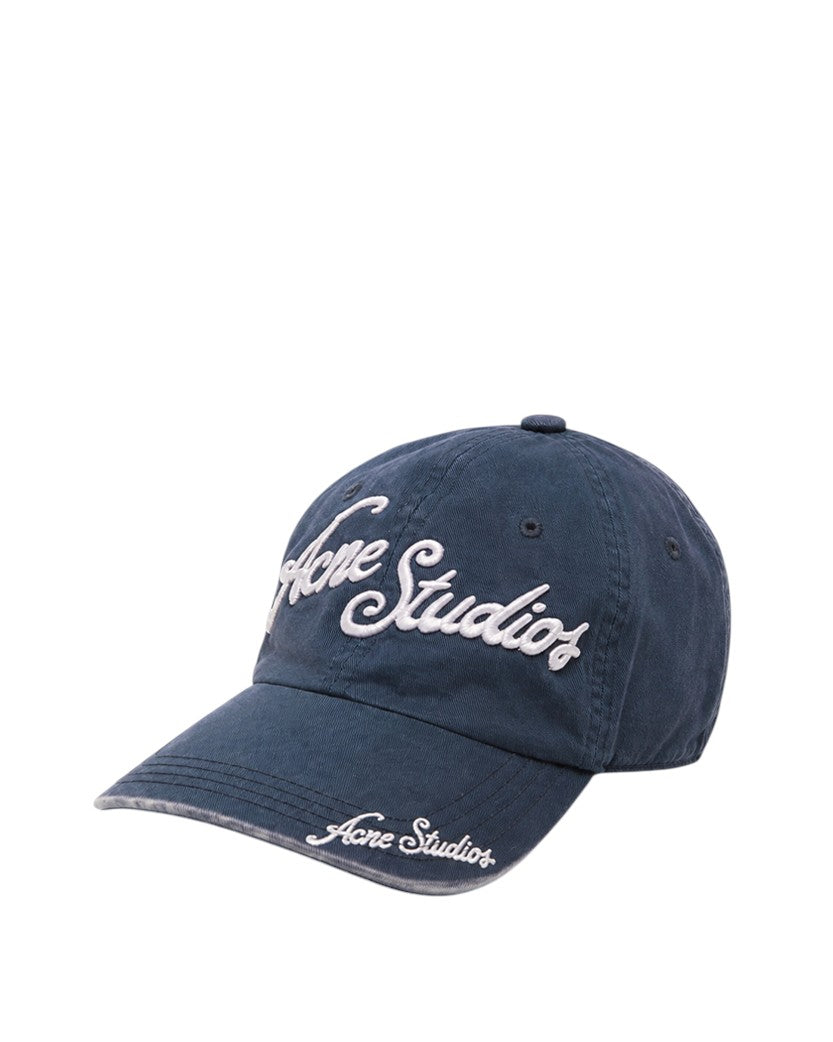 Acne Studios Logo Baseball Cap Deep Blue
