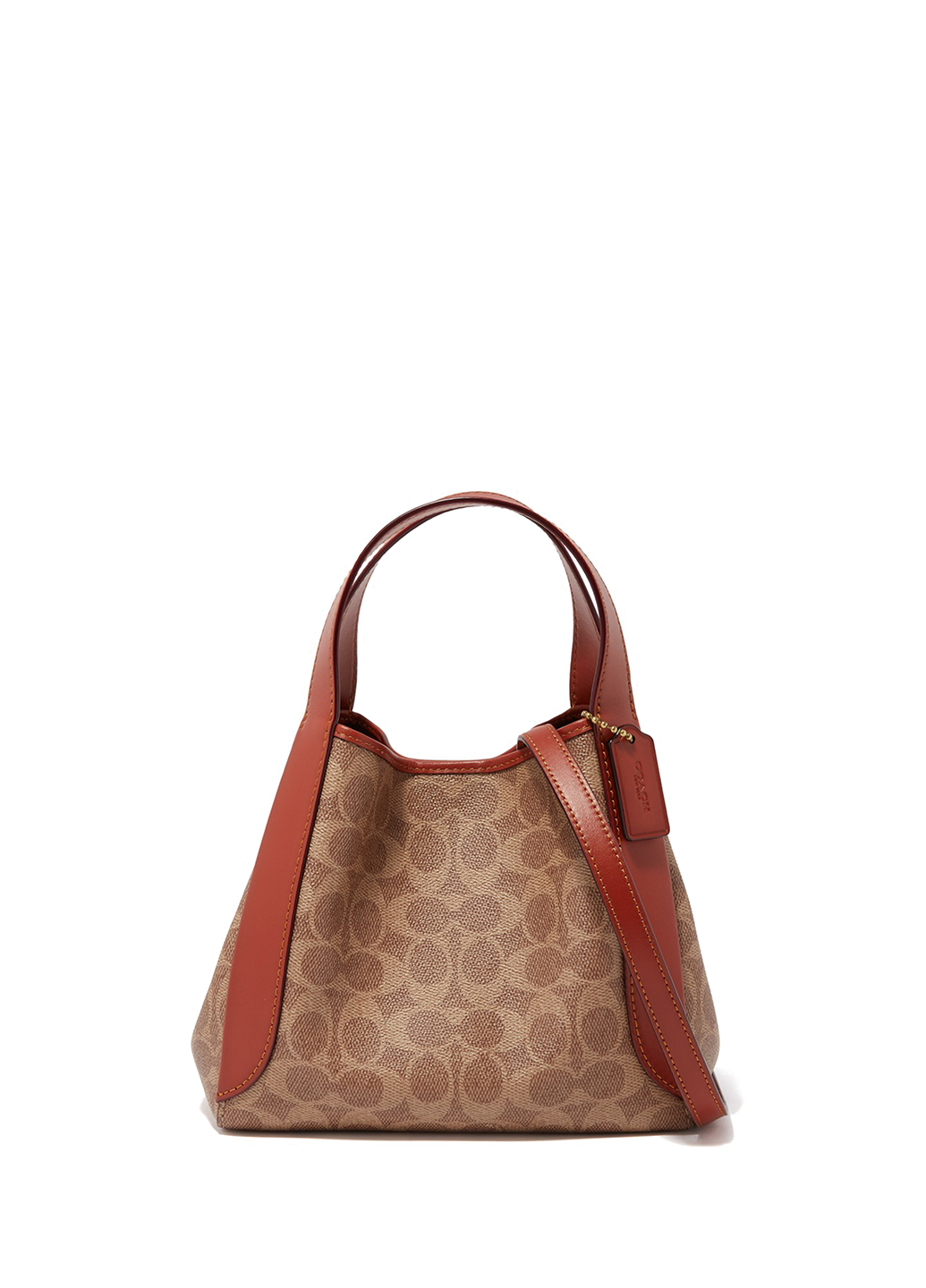 Coach Hadley Hobo 21 In Signature Canvas Tan Rust