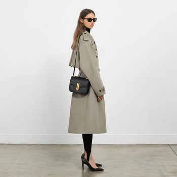 DeMellier Vancouver Leather Shoulder Bag Black