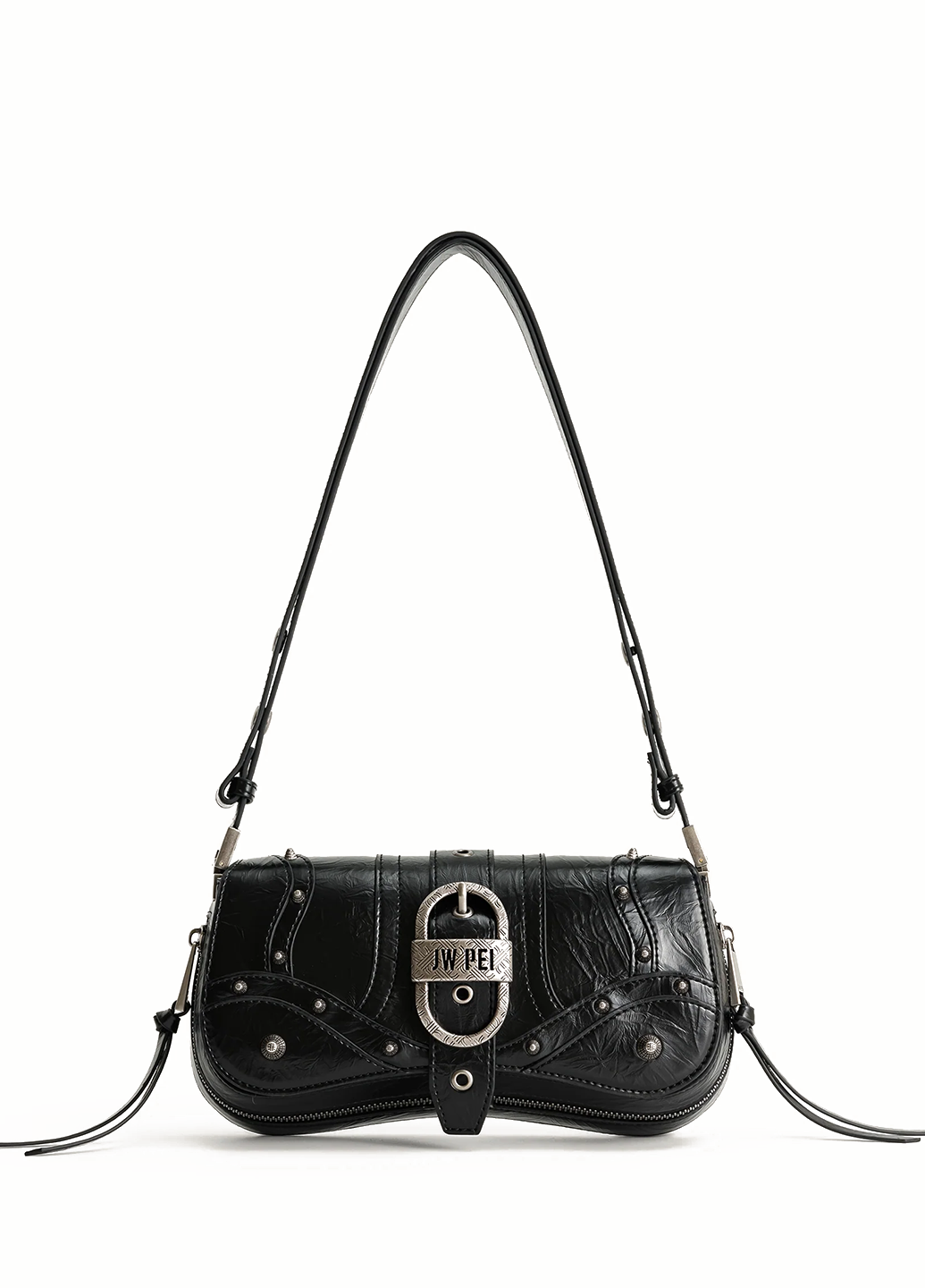 JW PEI Joy Crushed Shoulder Bag Black