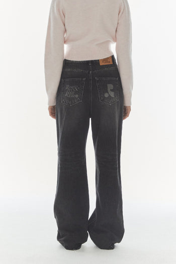 Rest&Recreation Washed Denim Pants Black