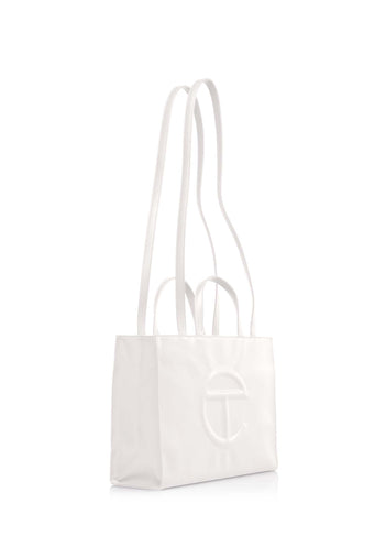 Telfar Medium Shopping Bag White
