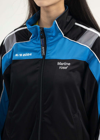 Martine Rose Shrunken Track Jacket Black/Blue