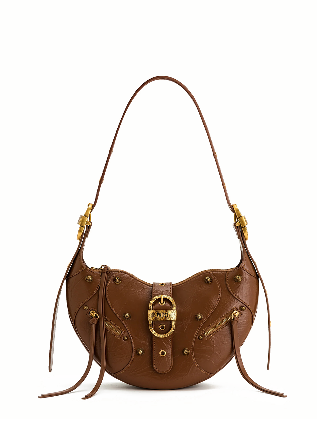 JW PEI Tessa Crushed Shoulder Bag Brown