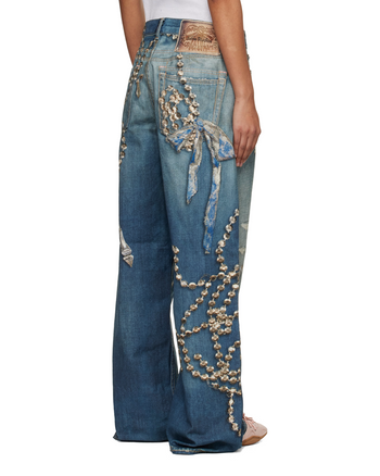 Acne Studios Trompe-L'Oeil Crystal 1981 Jeans Mid Blue