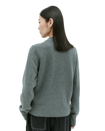 GANNI Graphic Strawberry O-neck Pullover Frost Gray