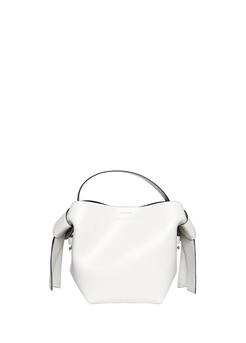 Acne Studios Musubi Medium leather shoulder bag White