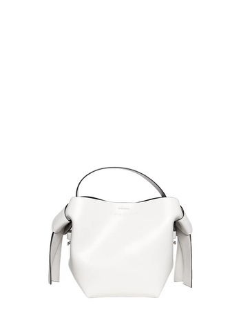 Acne Studios Musubi Medium leather shoulder bag White