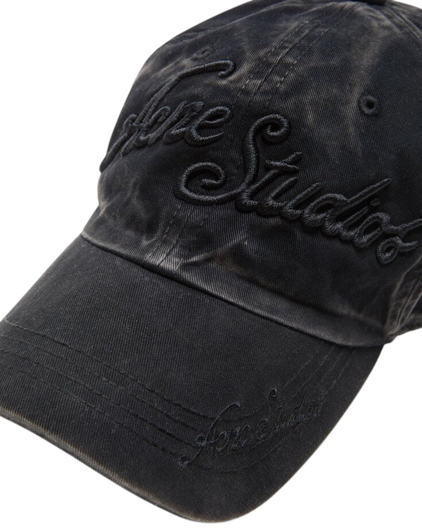 Acne Studios Logo Baseball Cap Off-Black