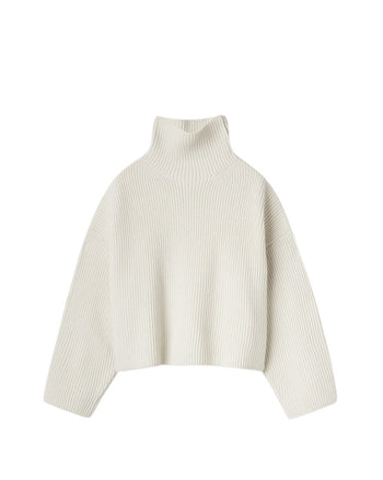Toteme Wool-blend Rib Knit Bone