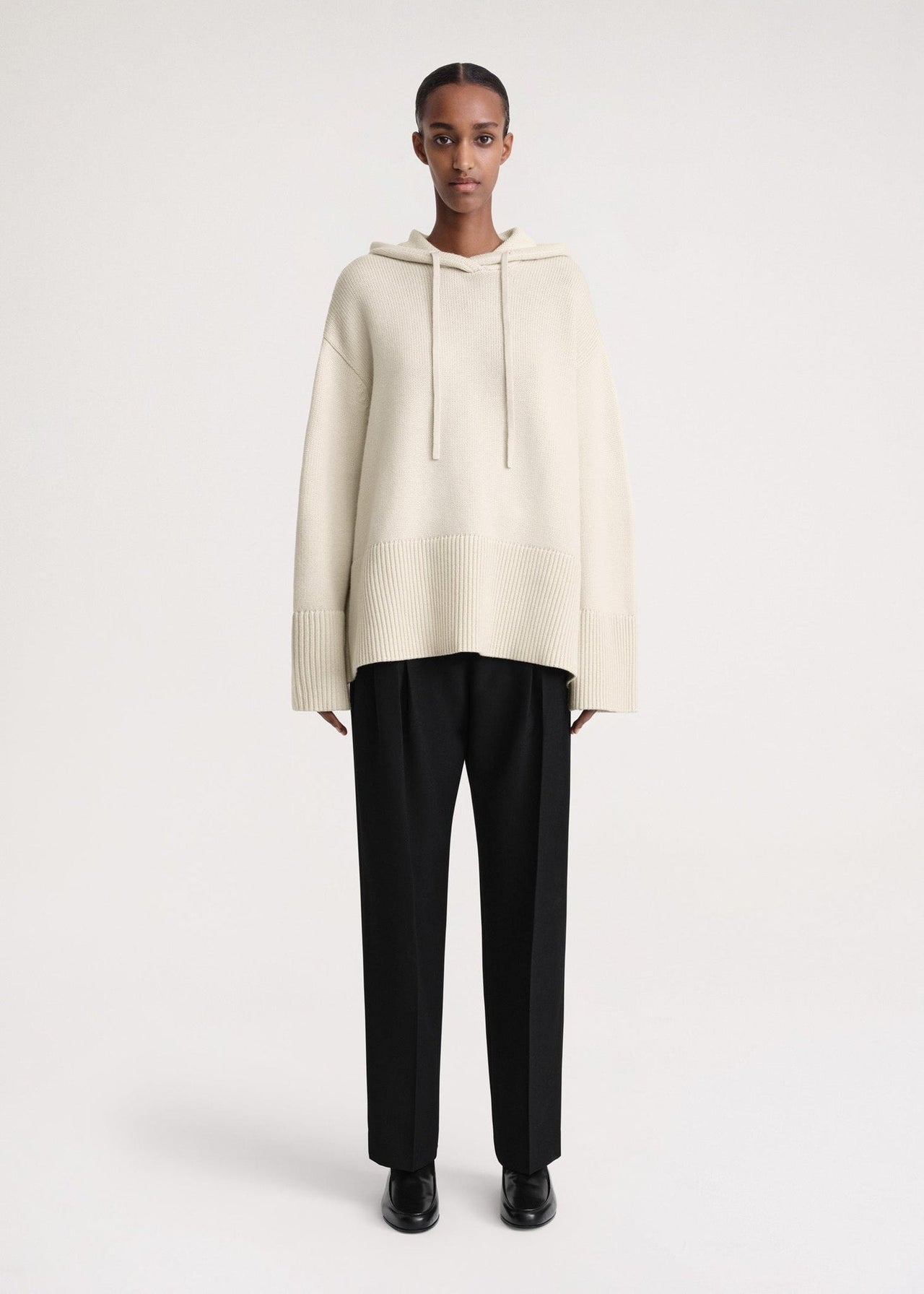 Toteme Signature Hooded Knit Light Sand