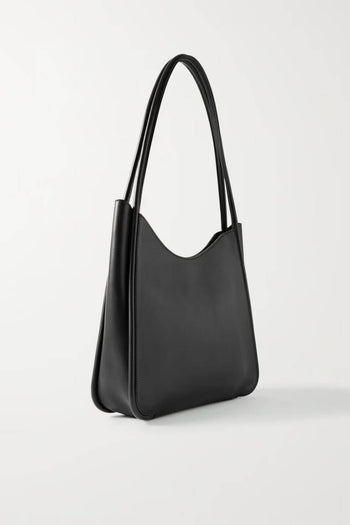 The Row Symmetric Medium Leather Tote Bag Black