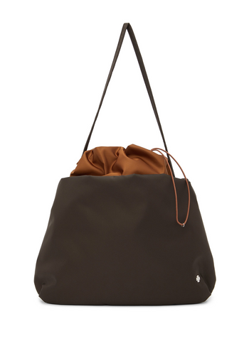The Row Bourse Nylon Shoulder Bag Brown