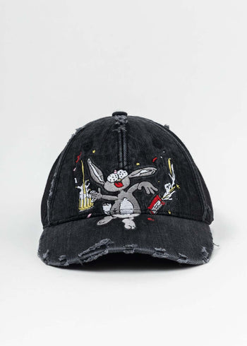 Martine Rose Bunny Cap Washed Black