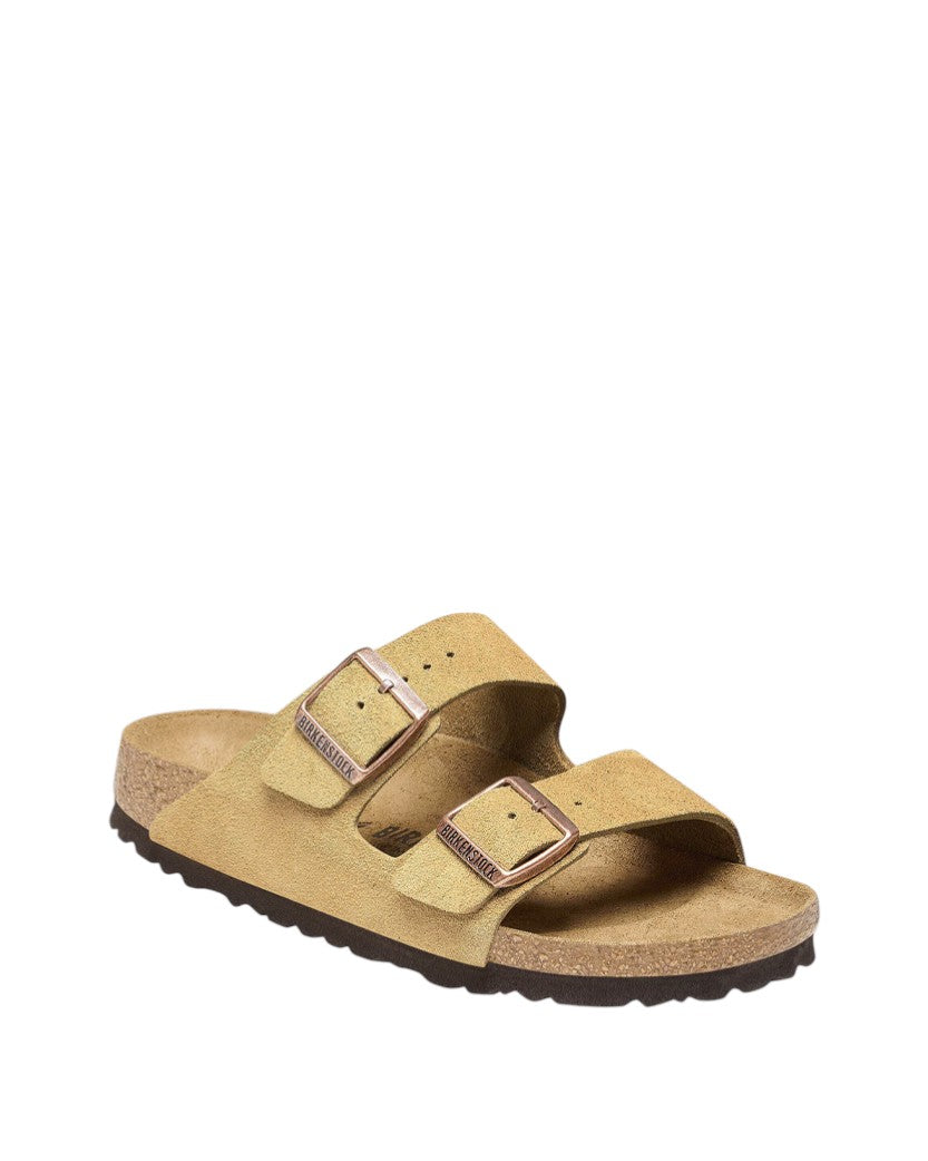 Birkenstock Arizona Suede Leather Latte Cream