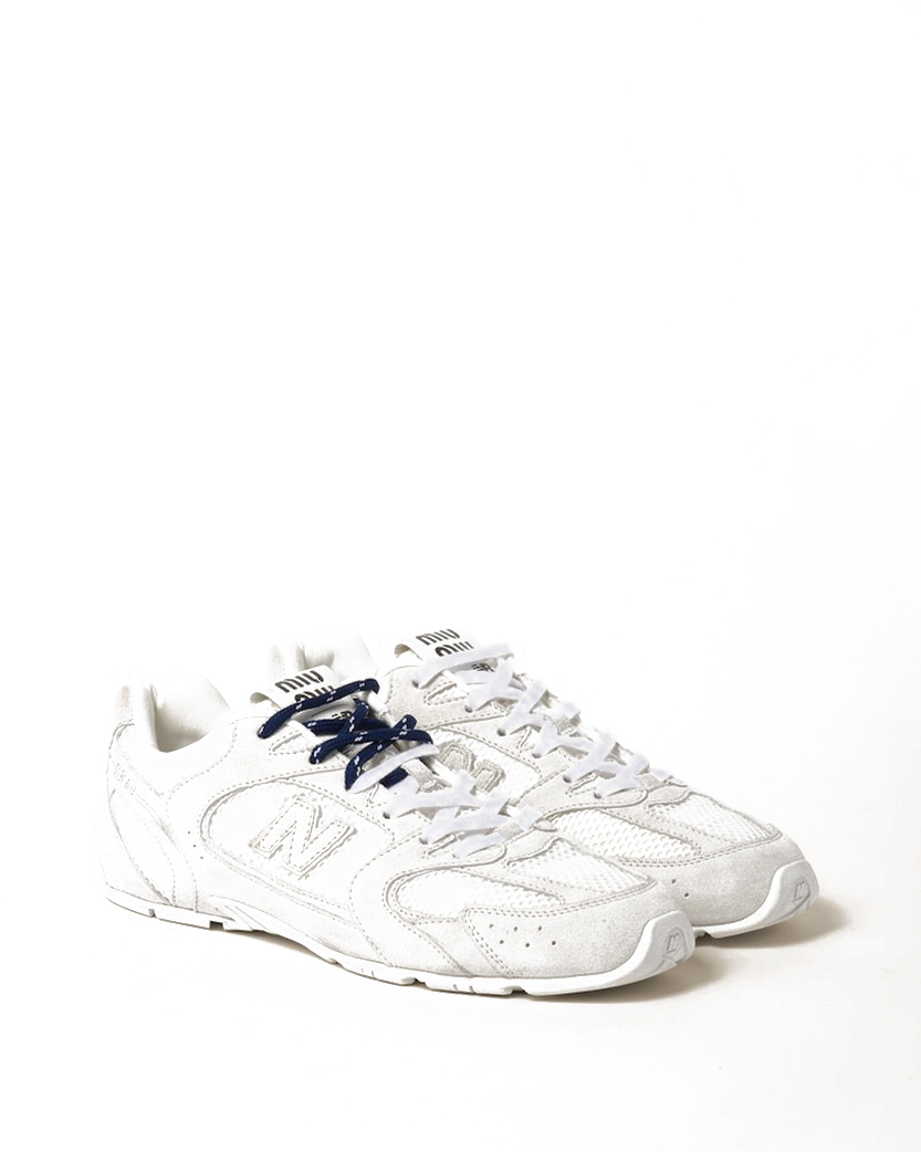New Balance x Miu Miu 530 SL Suede And Mesh Sneakers White