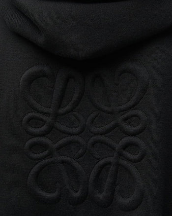 Loewe Anagram Zip Hoodie Black