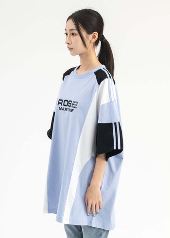 Martine Rose Oversized Panelled T-shirt Blue