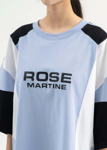Martine Rose Oversized Panelled T-shirt Blue