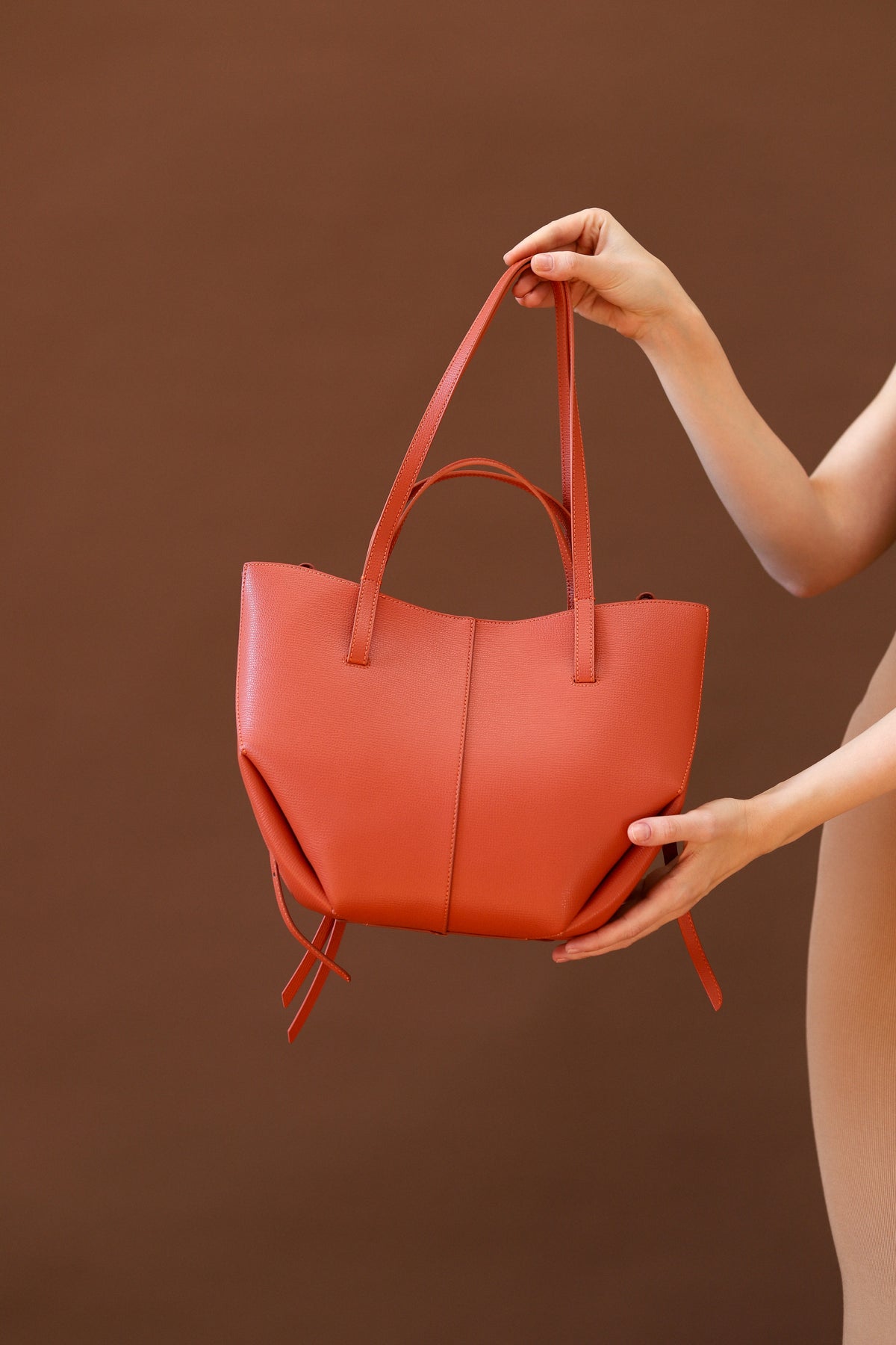 Polene Cyme Mini Edition Textured Carmine Red