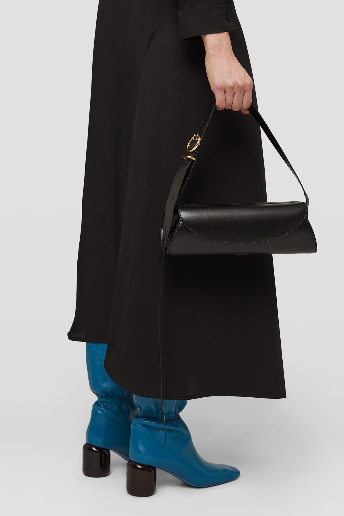 Jil Sander Cannolo Small Bag Black