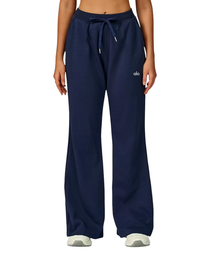 Alo Yoga Serenity Wide Leg Sweatpants Blue EWK20302-BL