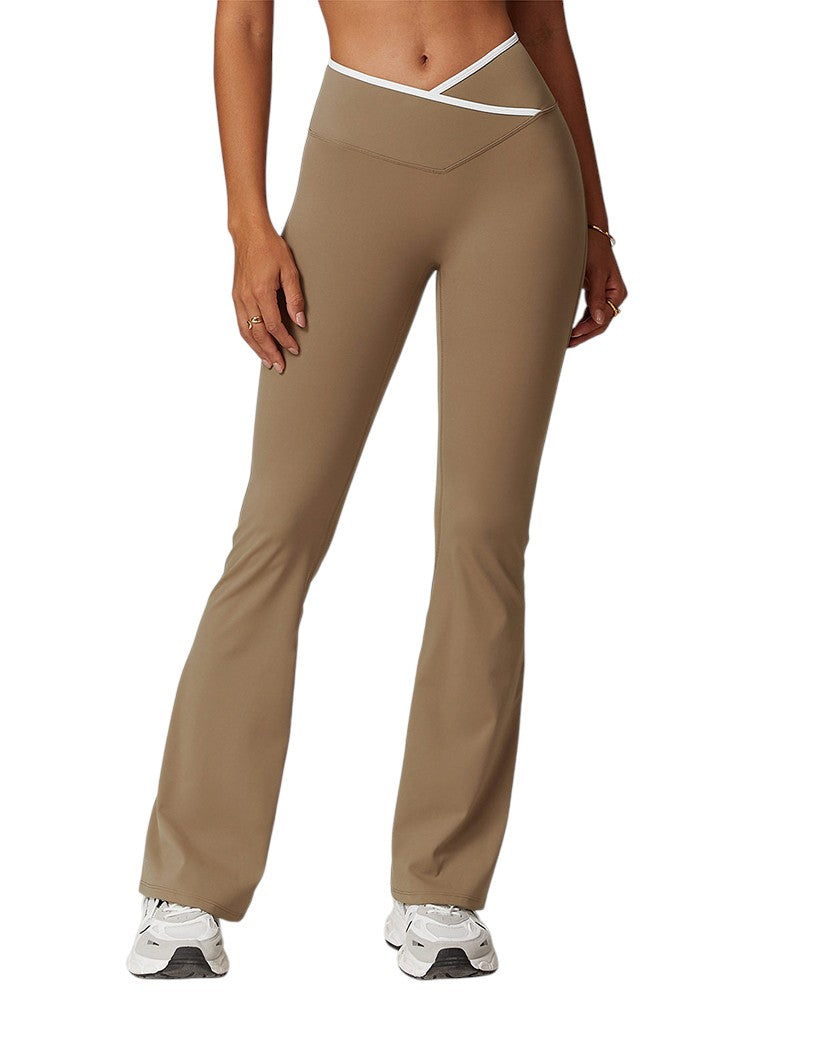 Alo Yoga Contrast Line Pants Mocha Brown
