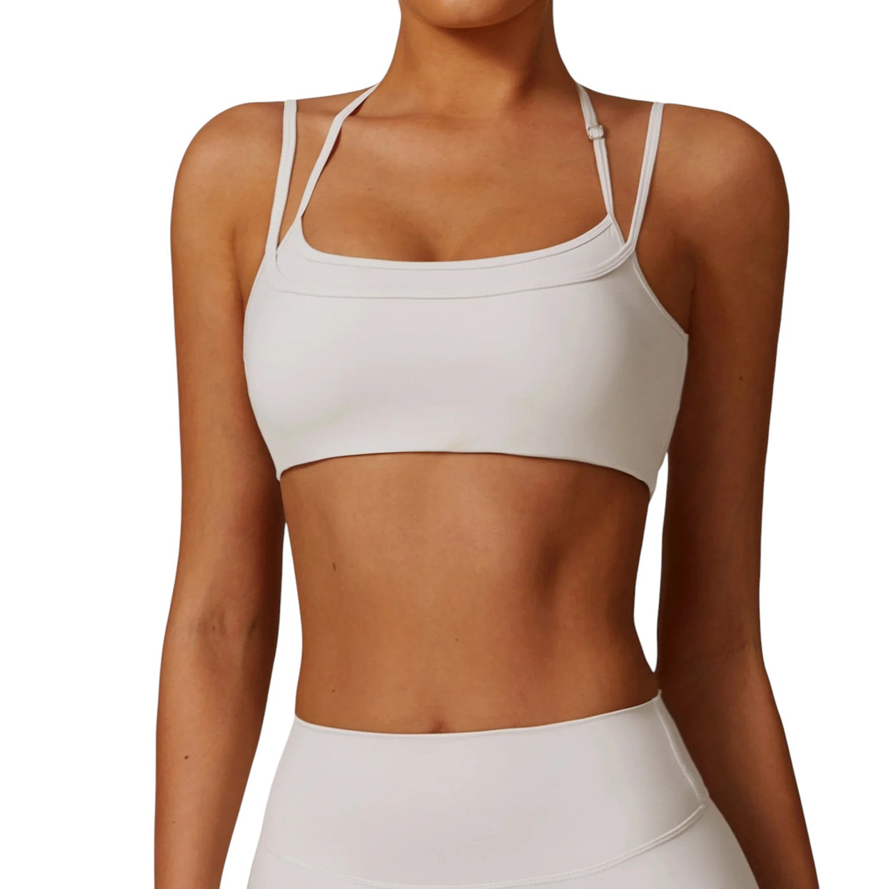 Alo Yoga Fitness Top Bra White