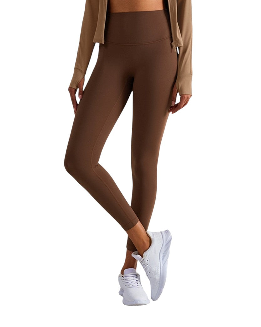 Alo Yoga Stretch High Waist Sports Leggings Brown D19108-BN