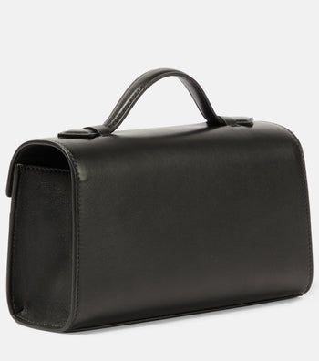 Savette Symmetry Pochette Leather Tote Bag Black