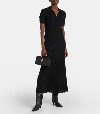 Savette Symmetry Pochette Leather Tote Bag Black