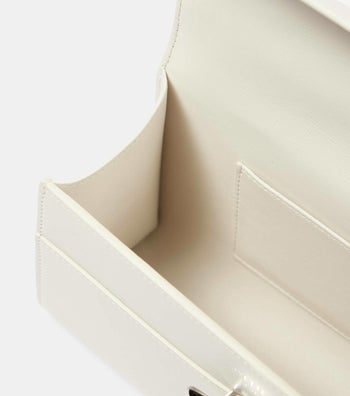 Savette Symmetry Pochette Leather Tote Bag Ivory