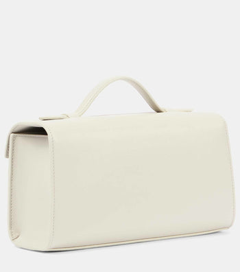 Savette Symmetry Pochette Leather Tote Bag Ivory