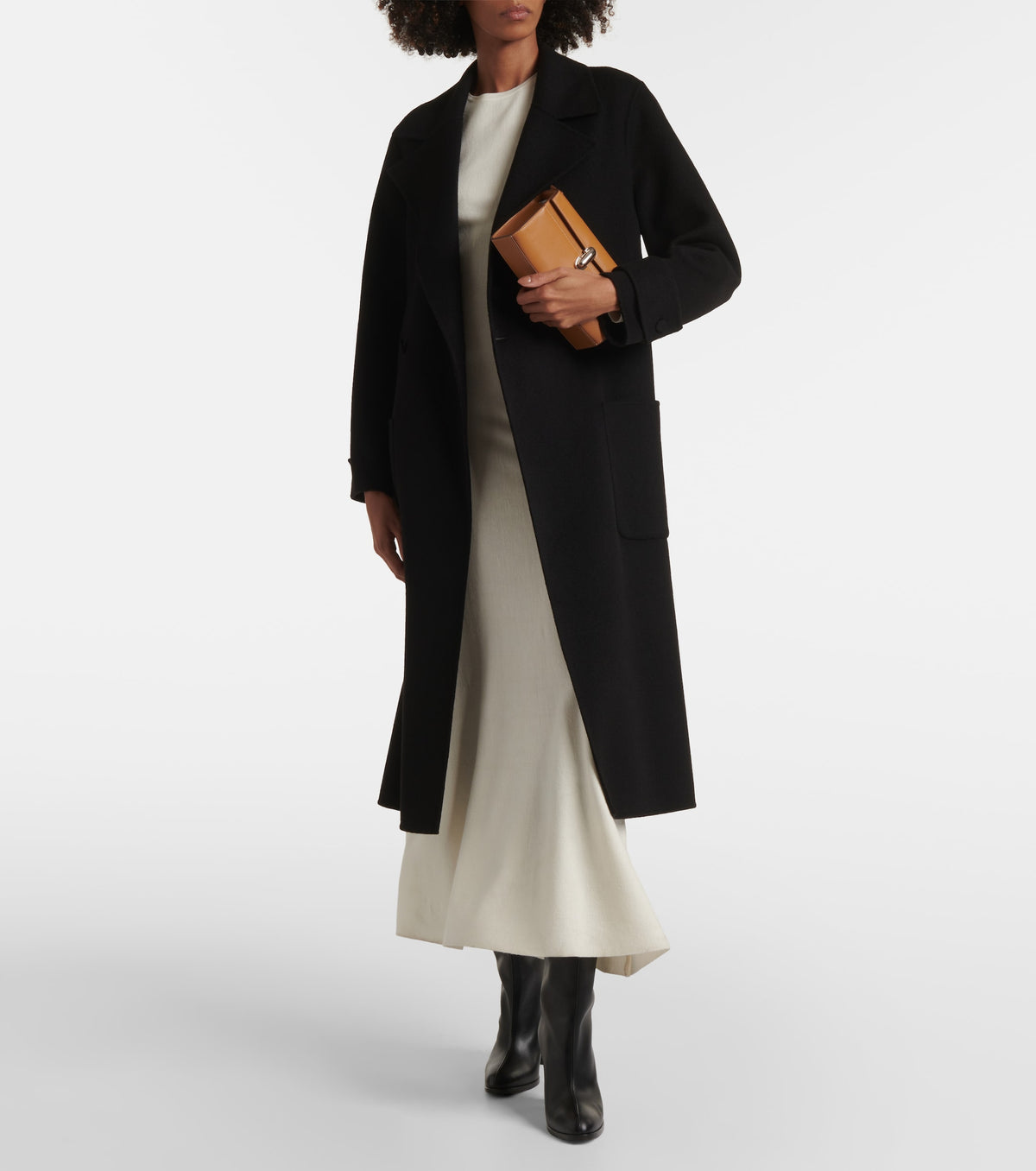 Savette Symmetry Pochette Leather Tote Bag Saddle