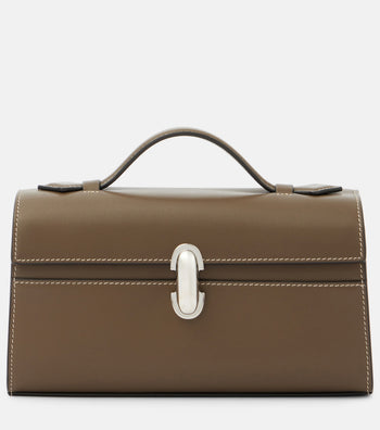 Savette Symmetry Pochette Leather Tote Bag Mink