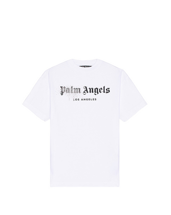 Palm Angels Los Angeles Rhinestone Logo T-Shirt White