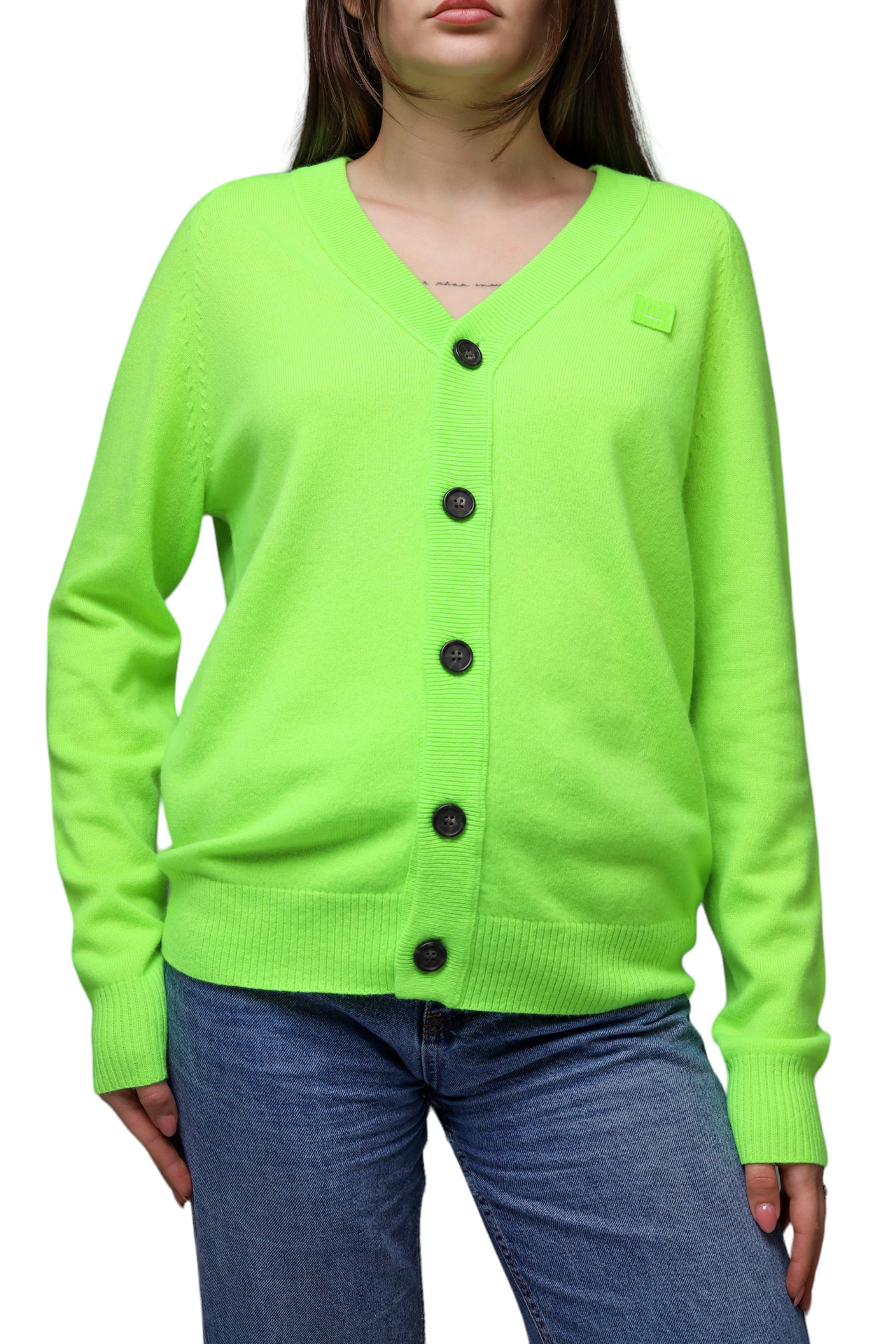 Acne Studios Keve Cardigan Lime Green