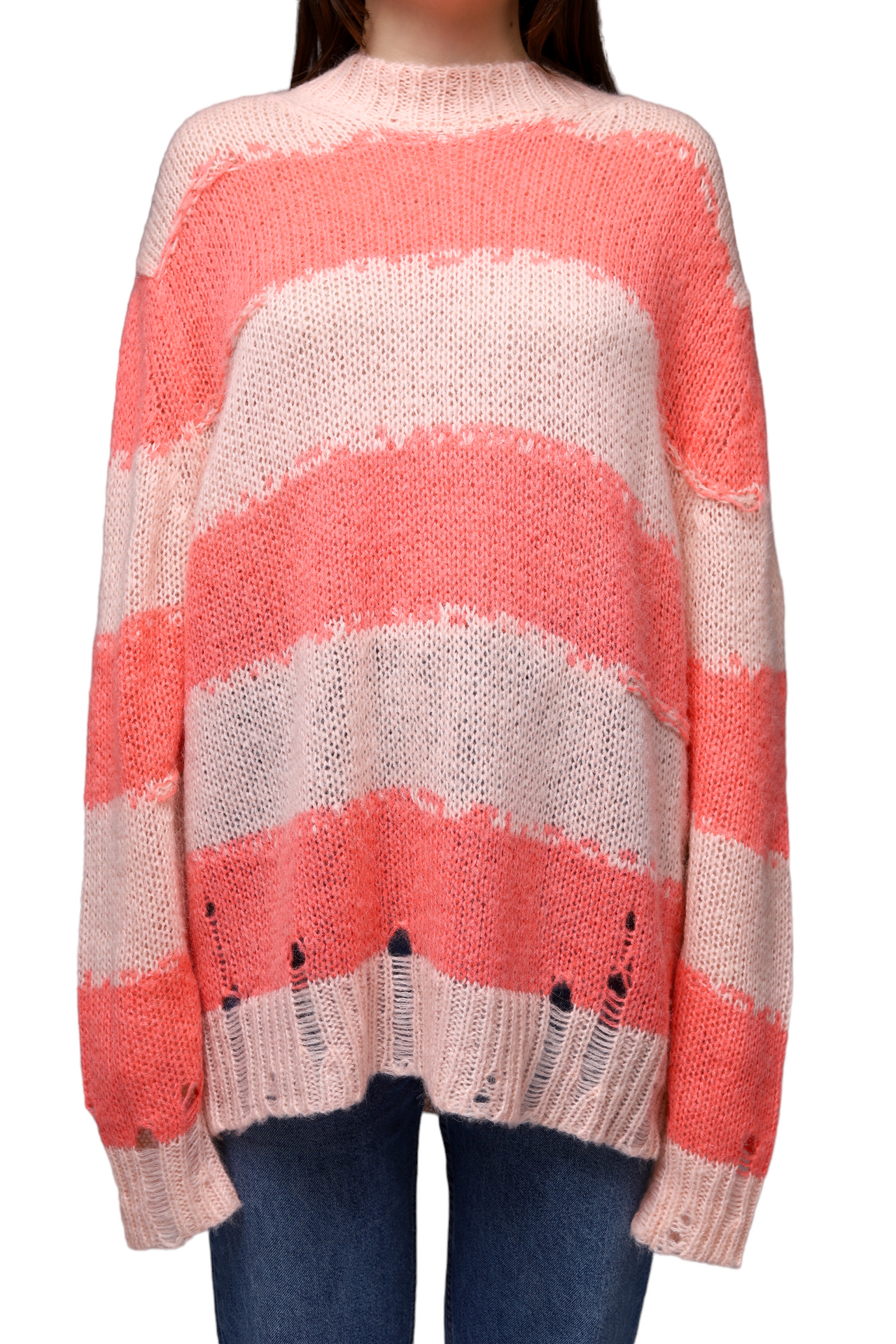 Acne Studios Kantonia Striped Sweater Pink