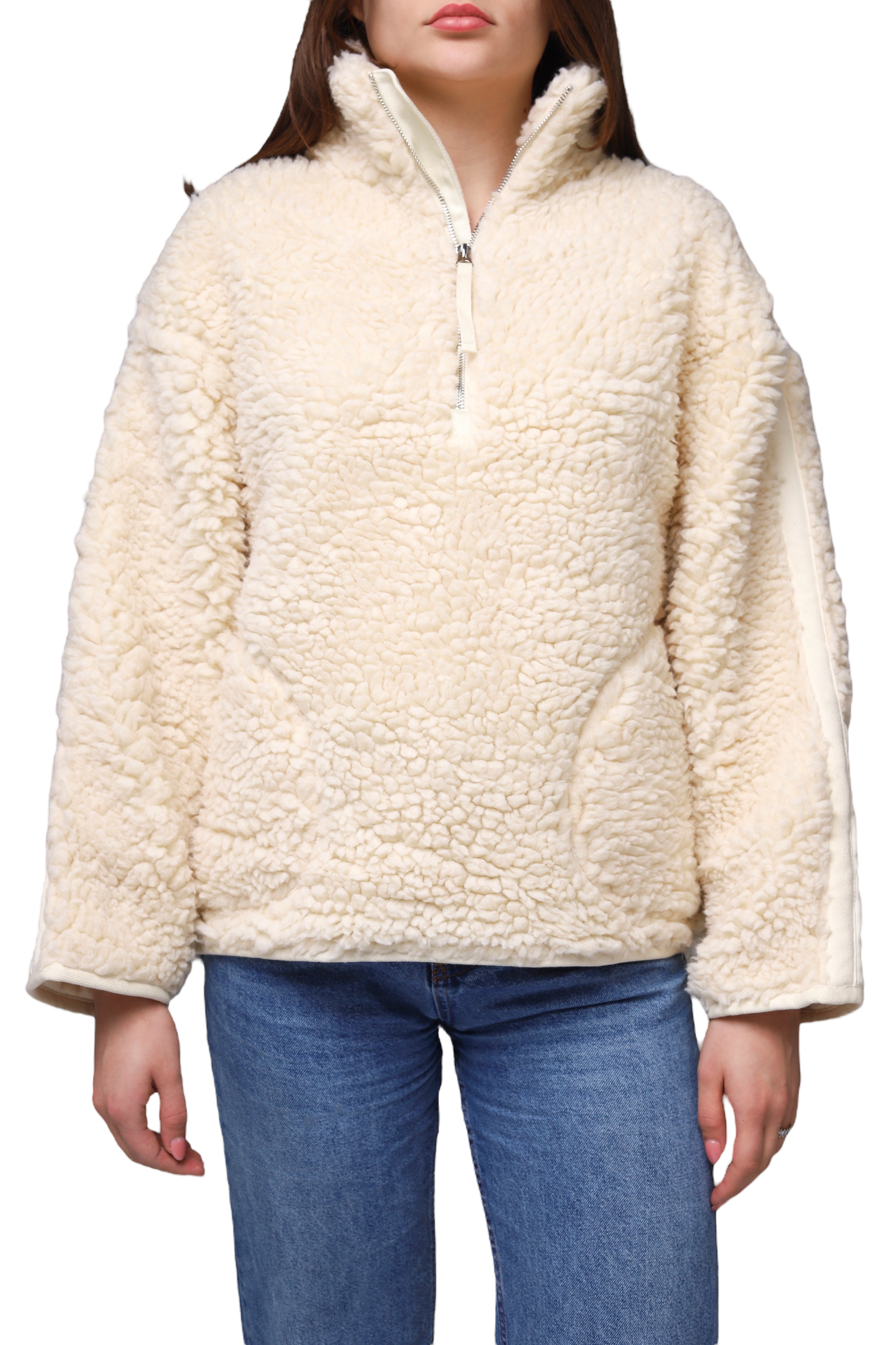 Women's teddy sales fleece jacket