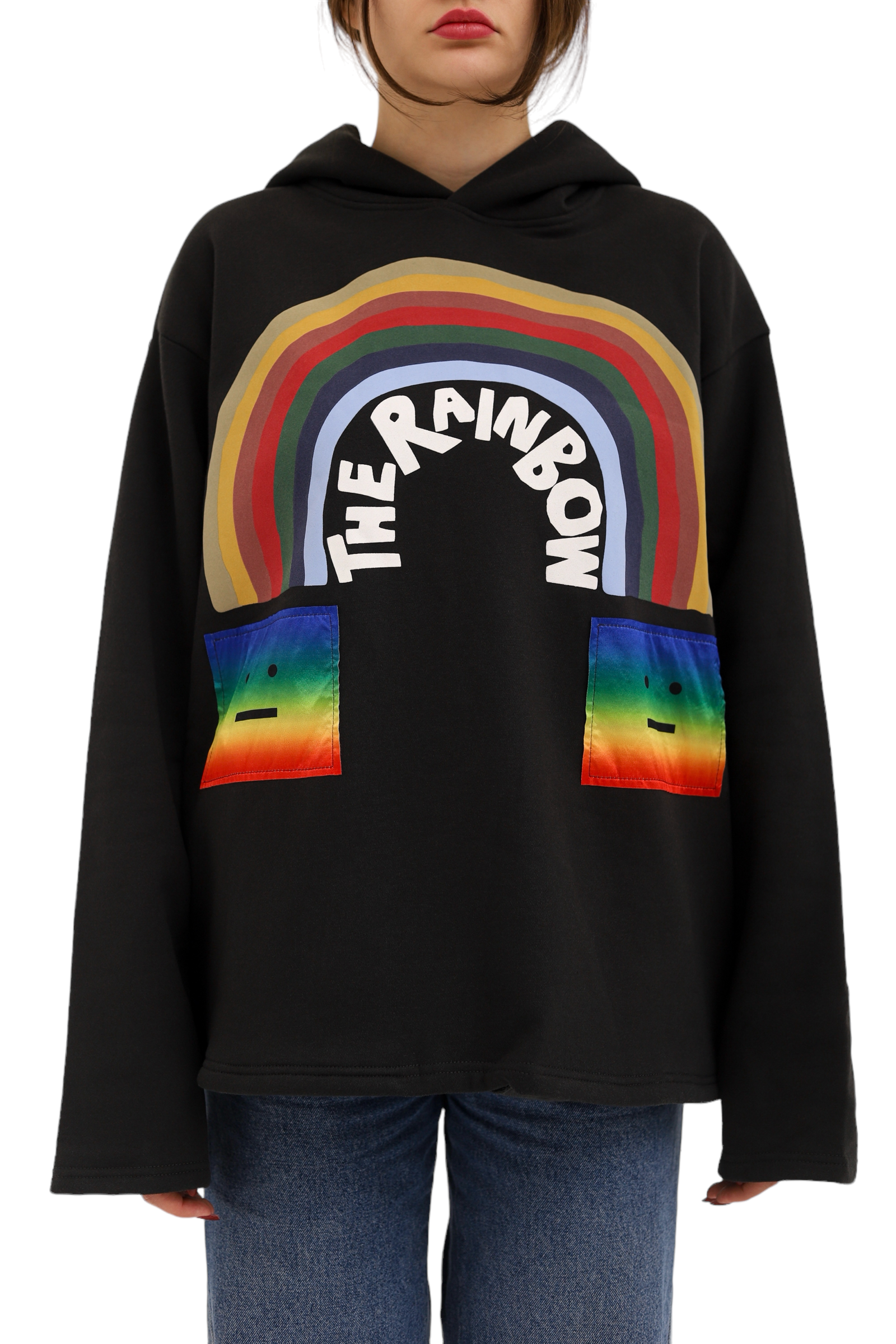 Womens top rainbow hoodie