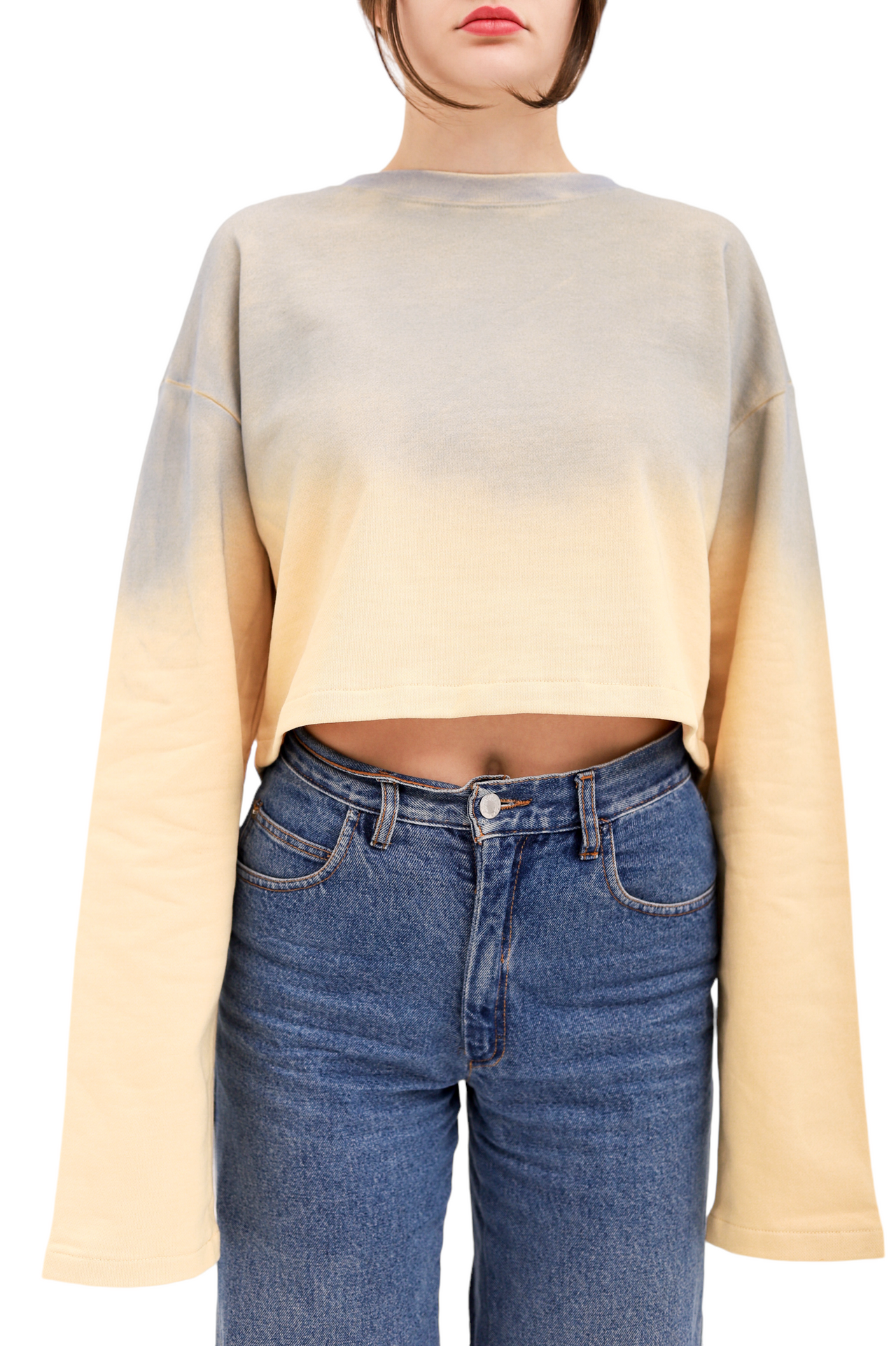 Acne Studios Sprayed Cropped Cotton Sweatshirt