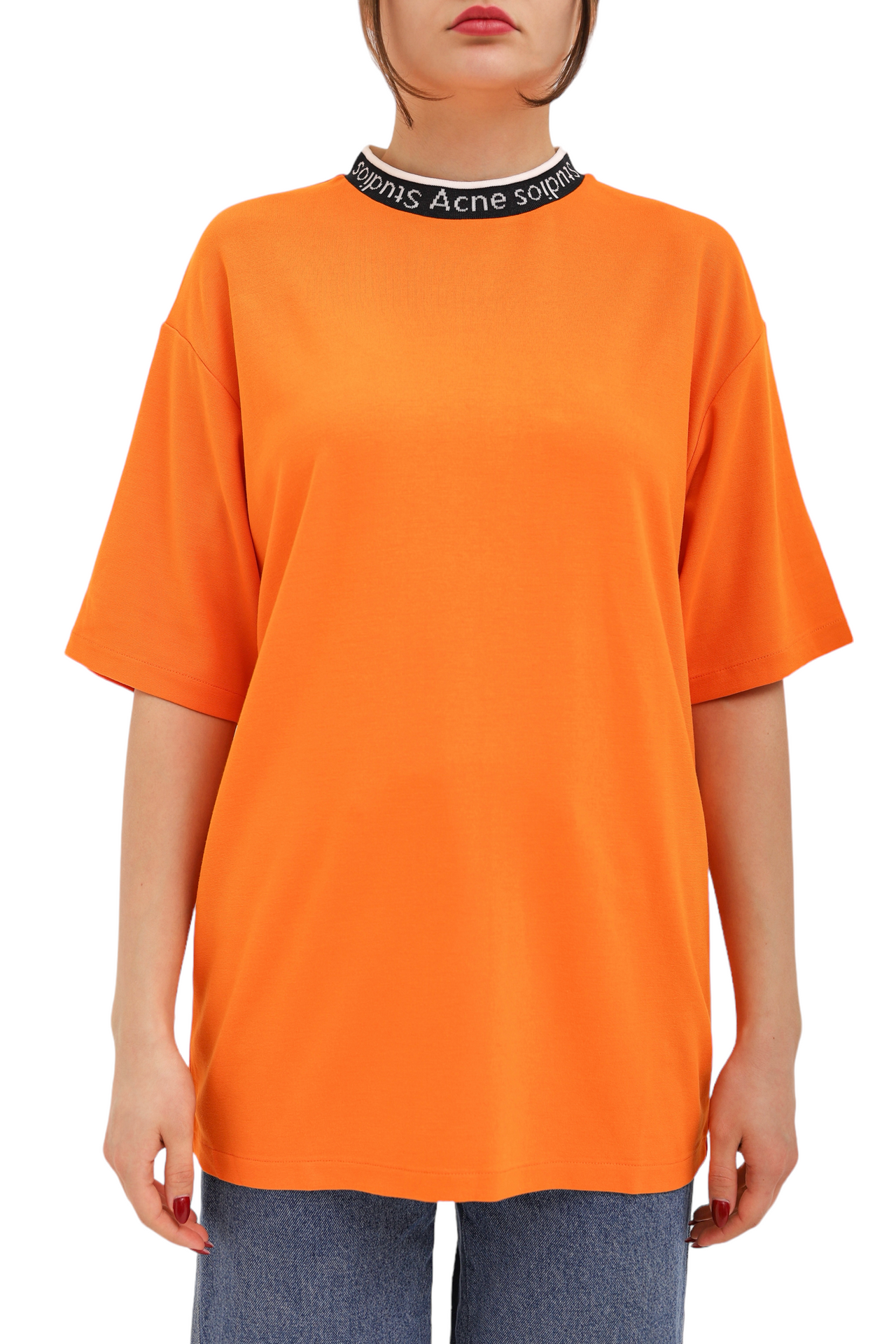 Acne Studios Extorr Logo T-Shirt Orange