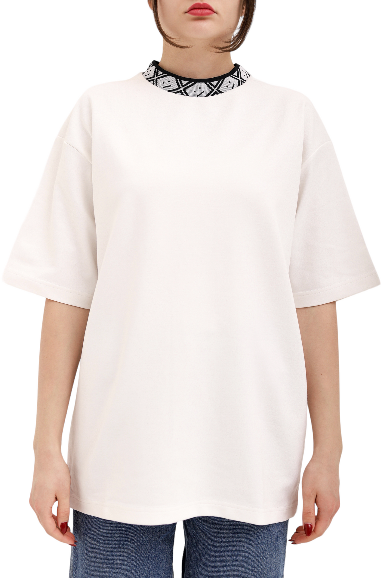 Acne Studios Eternal Rib Face Tee Optic White