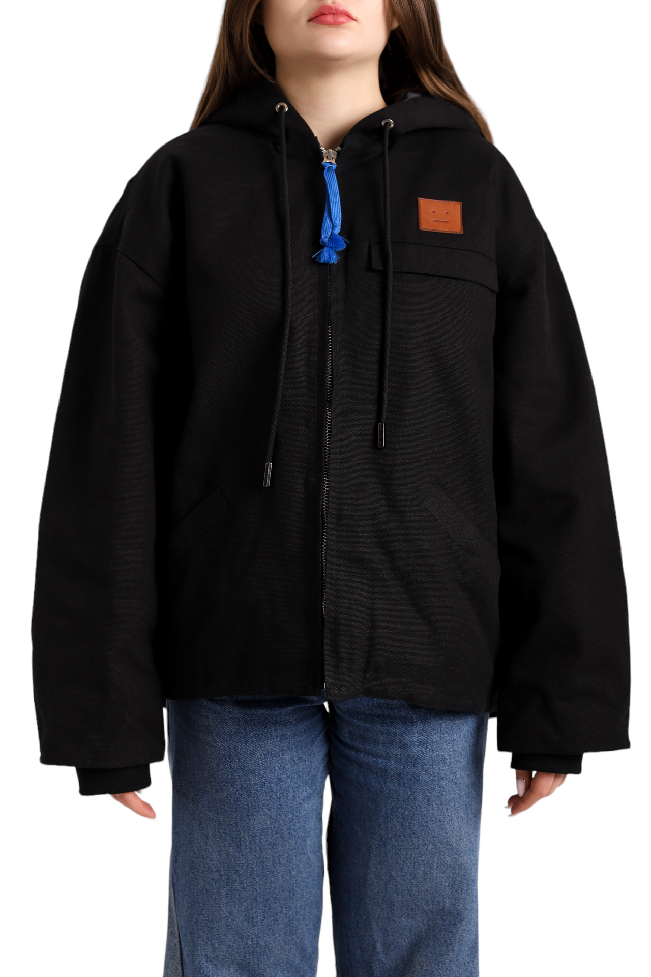 Acne Studios Hooded cotton jacket Black