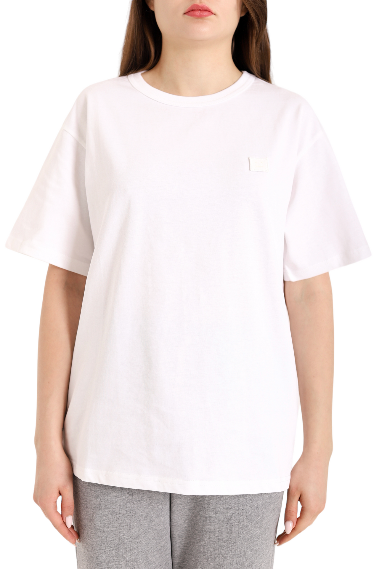 Acne Studios T-Shirt With Ellison Face Patch White