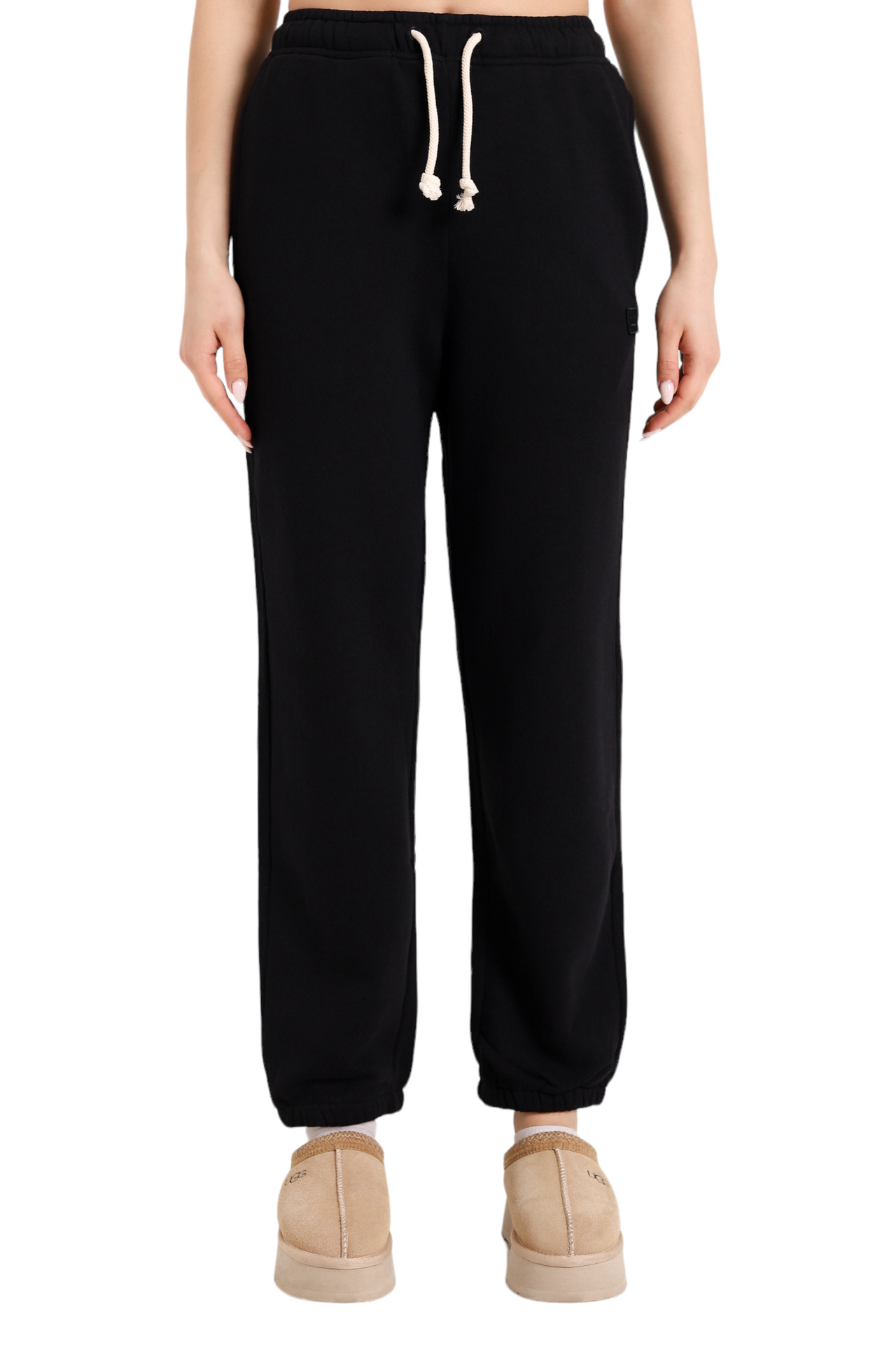 Acne Studios Frack Face Cotton Sweatpants Black