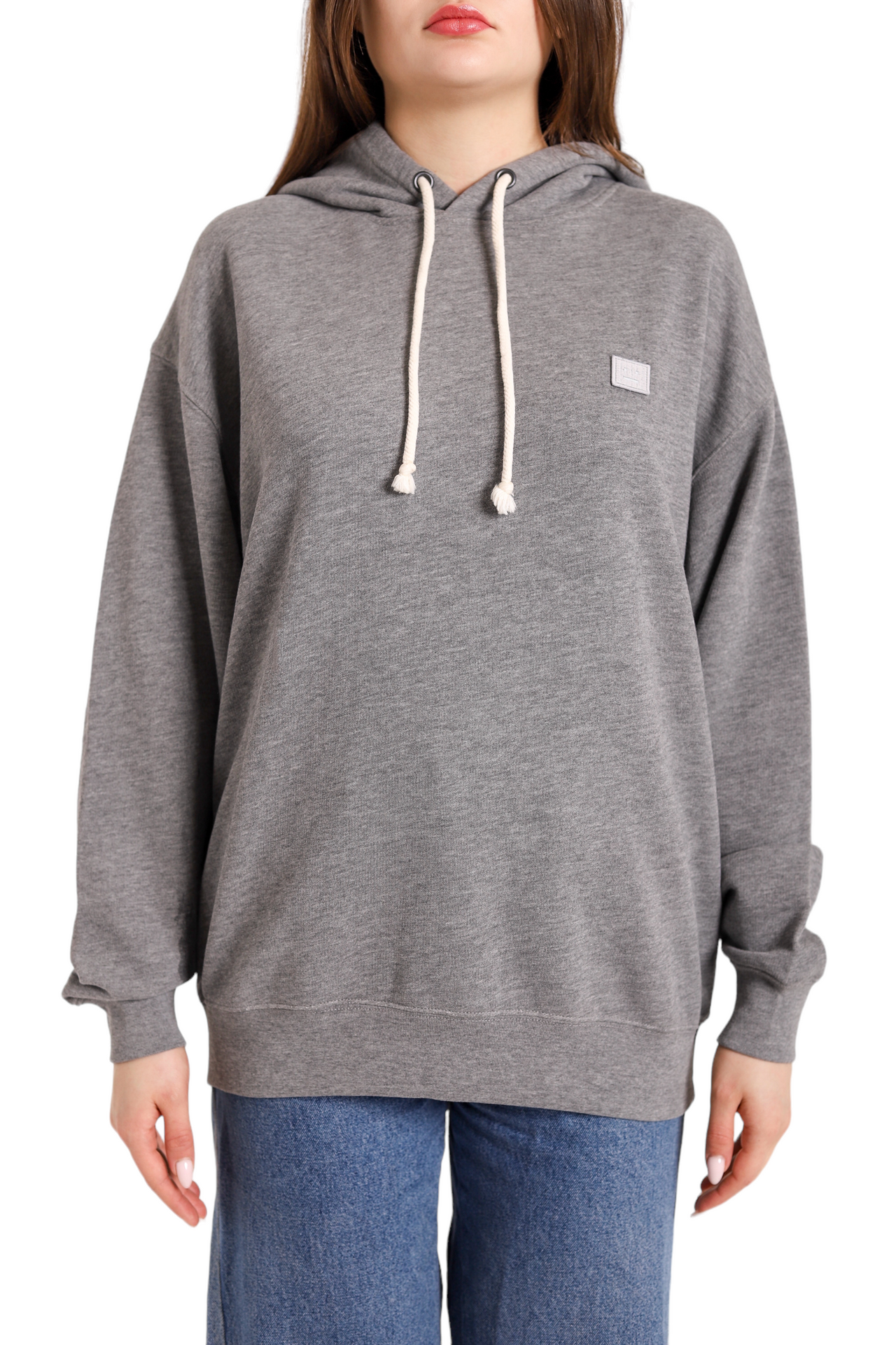 Acne Studios Appliquéd Hoodie Grey Melange