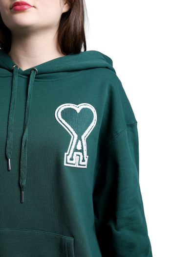 AMI Paris Oversize Ami de Coeur hoodie Green