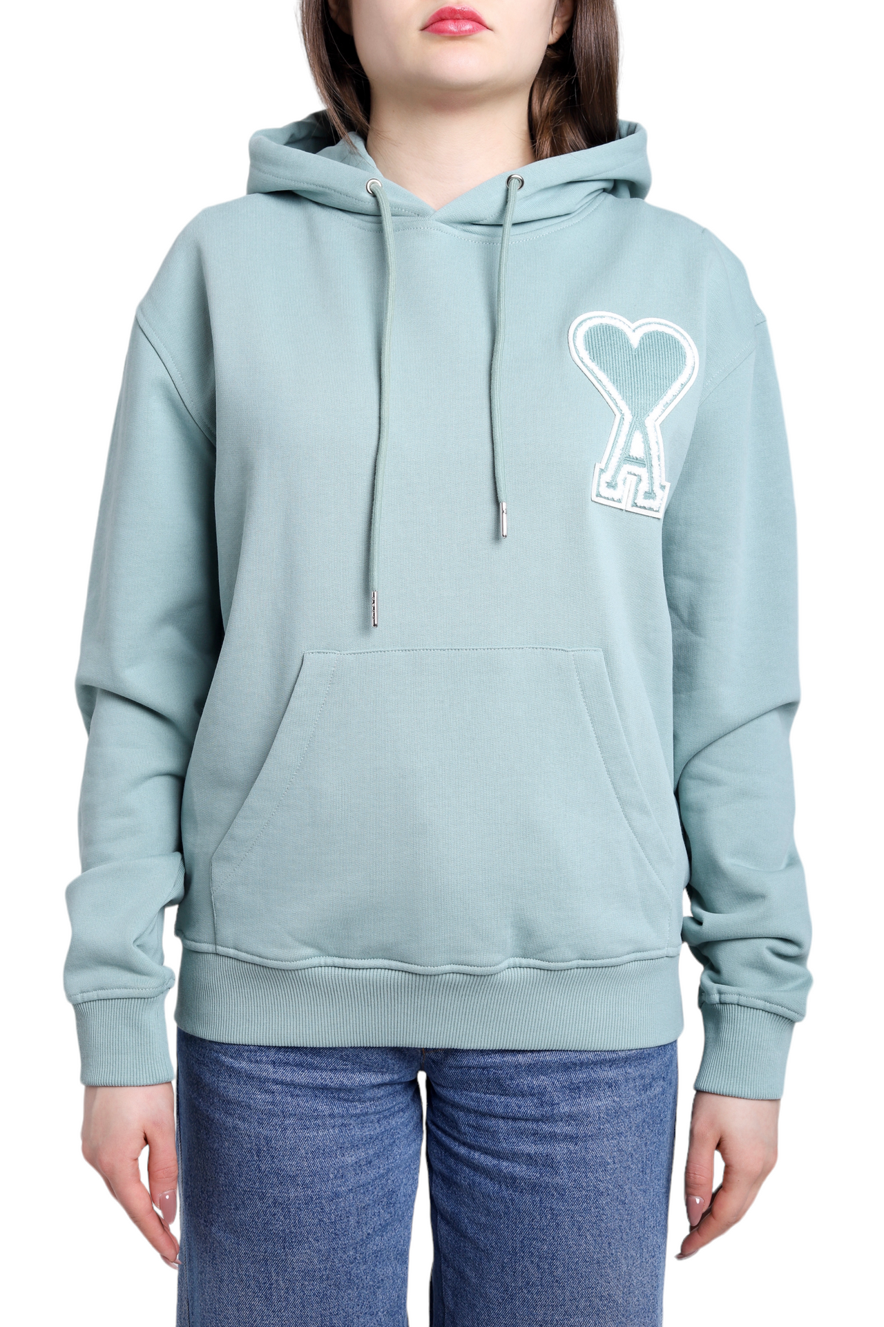 AMI Paris Oversize Ami de Coeur hoodie Mint